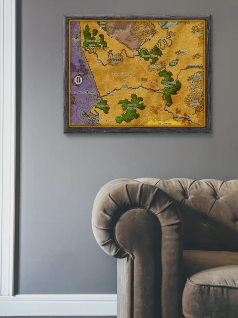 Seaside Kingdom Canvas Art Print from Elven Tower Cartography