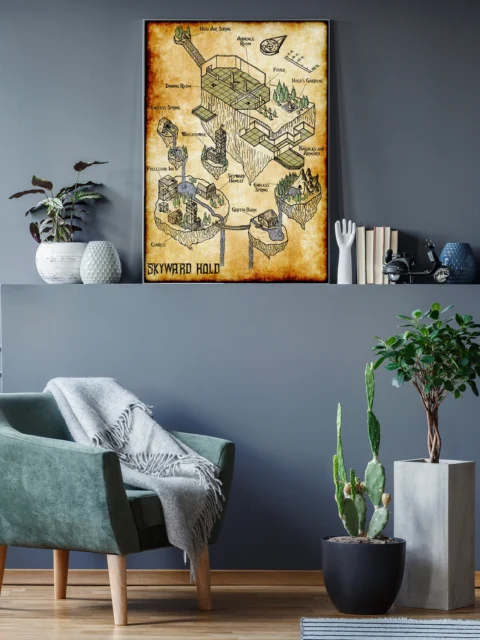 Skyward Hold Gallery Archival Print from Elven Tower Cartography