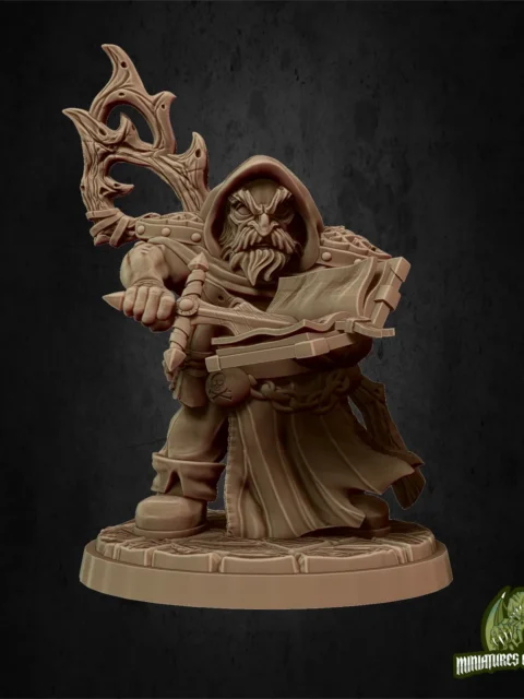 Alternative view of Sonus The Transmutator — Clan Oakentap Dwarf Miniature