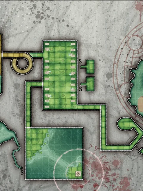 Alternative view of Submerged Complex Canvas Print from Elven Tower Cartography