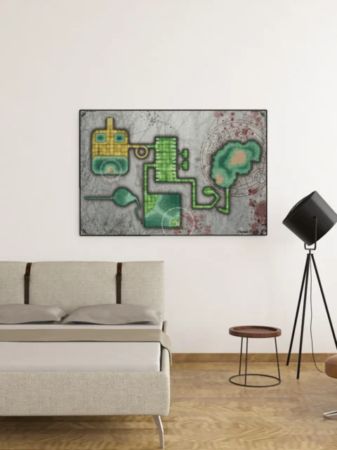 Submerged Complex Canvas Print from Elven Tower Cartography