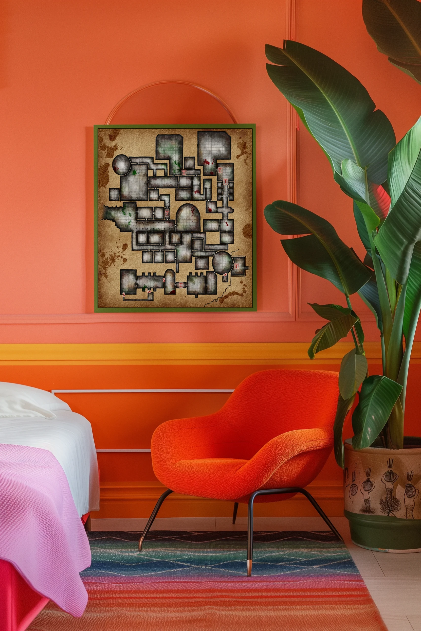 Sunless Citadel Canvas Art Print from Elven Tower Cartography - Image 3