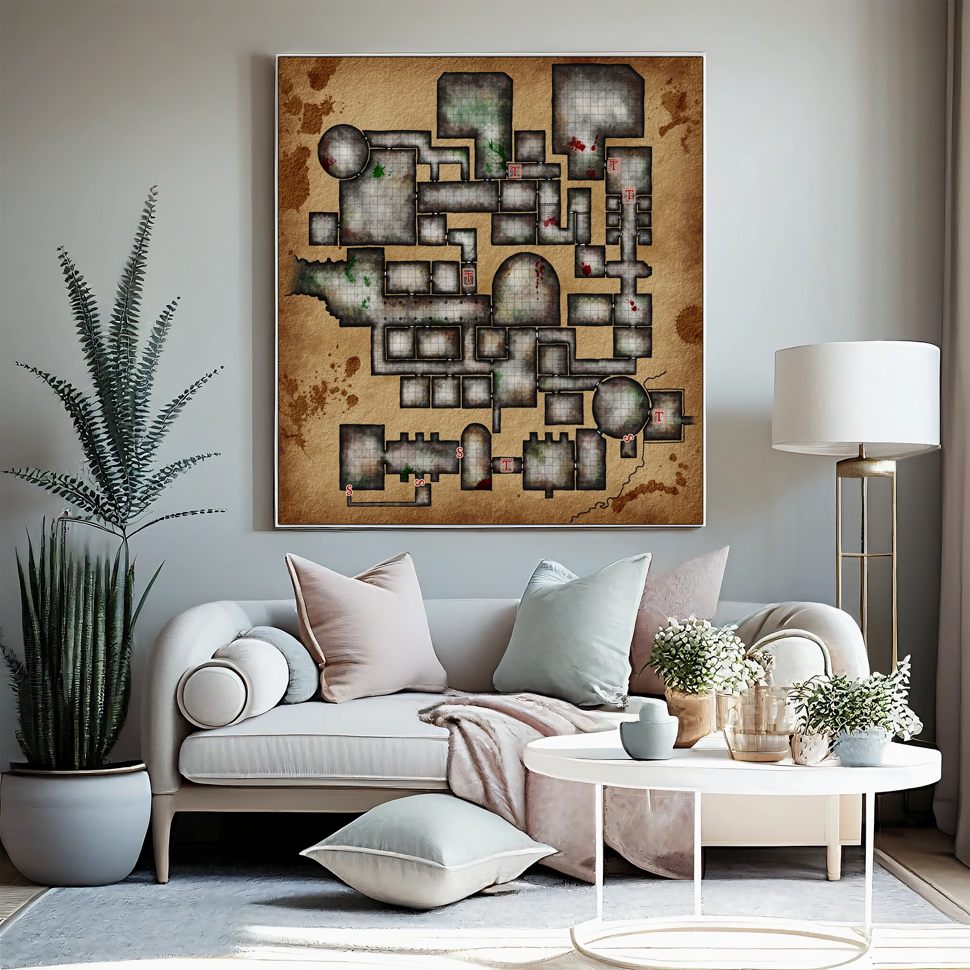 Sunless Citadel Canvas Art Print from Elven Tower Cartography - Image 5