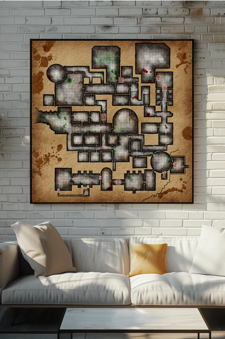 Sunless Citadel Canvas Art Print from Elven Tower Cartography - Image 4