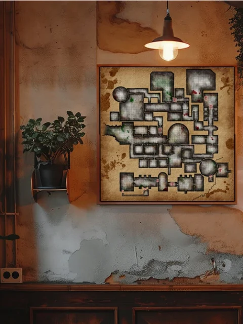 Sunless Citadel Canvas Art Print from Elven Tower Cartography