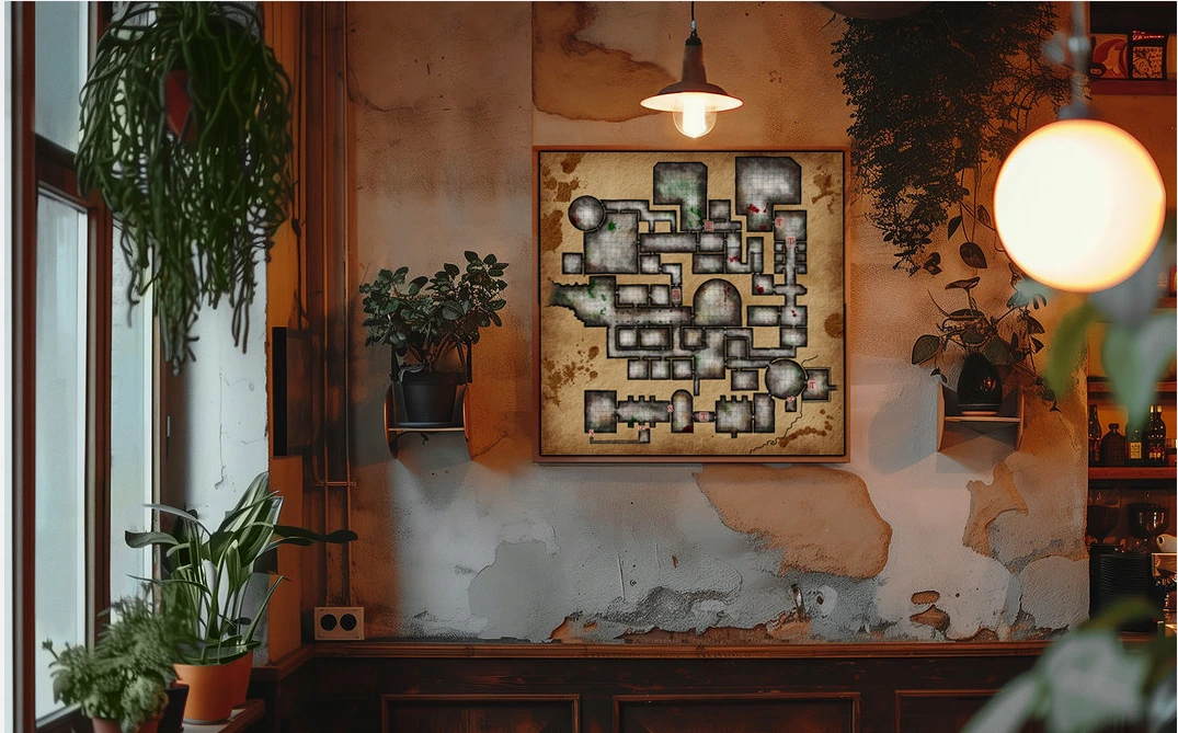 Sunless Citadel Canvas Art Print from Elven Tower Cartography