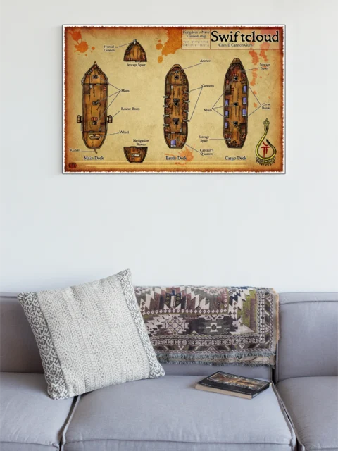 Swiftcloud Gallery Archival Print from Elven Tower Cartography