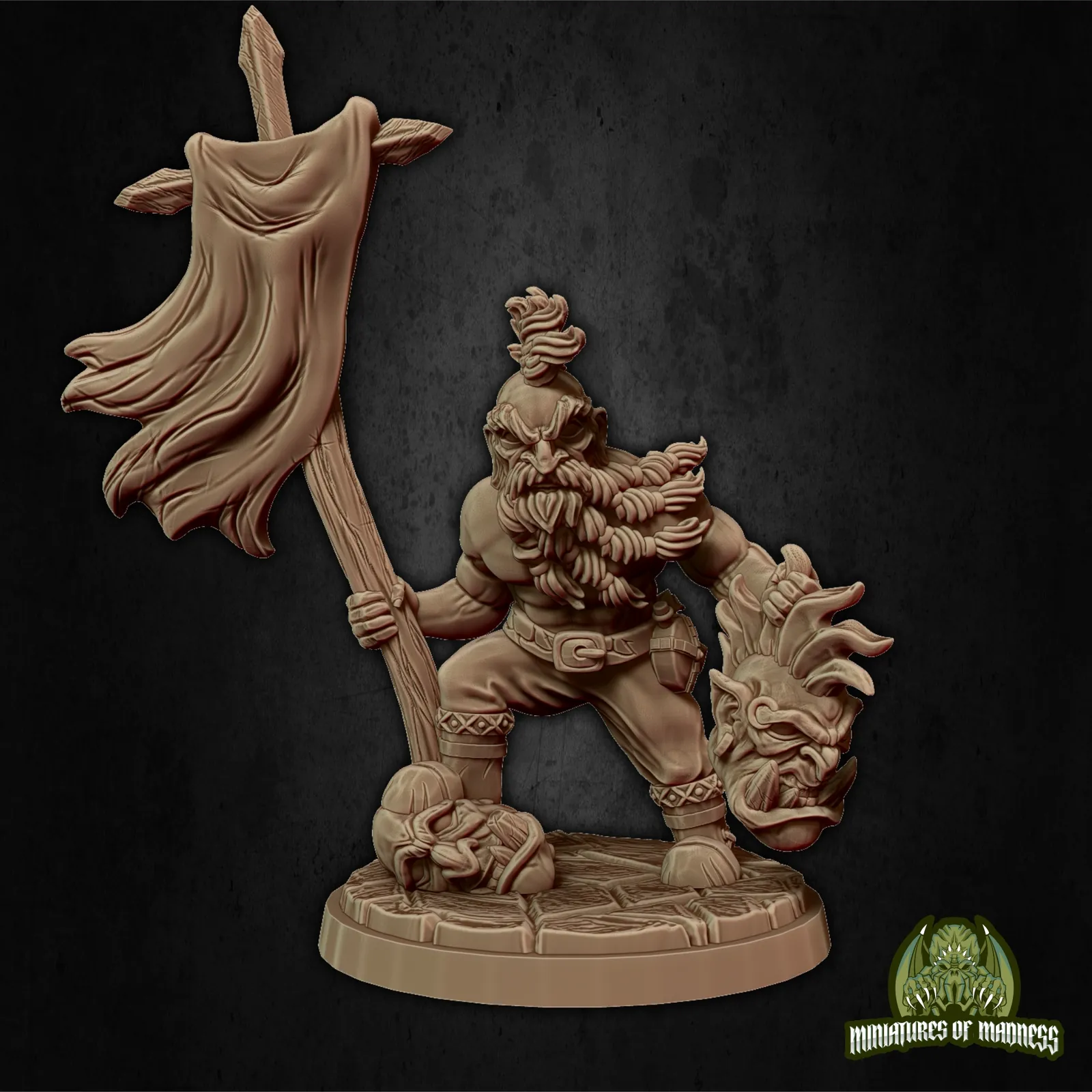 Tegnar The Bloodthirsty — Clan Oakentap Dwarf Miniature - Image 3