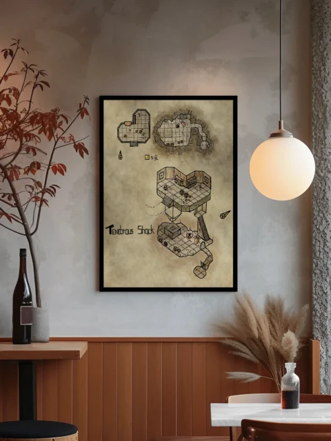 Tenebrous Shack Canvas Print from Elven Tower Cartography