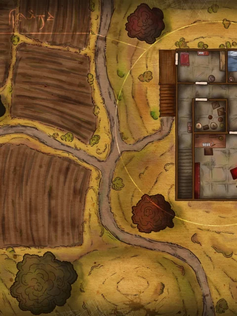 The Farmers Mystery Fantasy Wall Art from Elven Tower Cartography