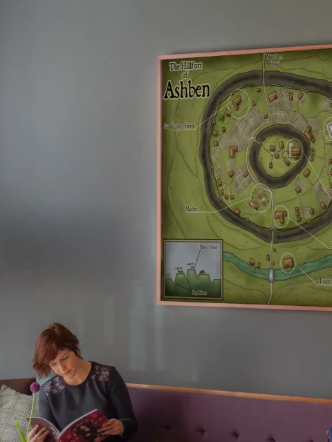 The Hillfort Of Ashben Gallery Canvas Print from Elven Tower Cartography