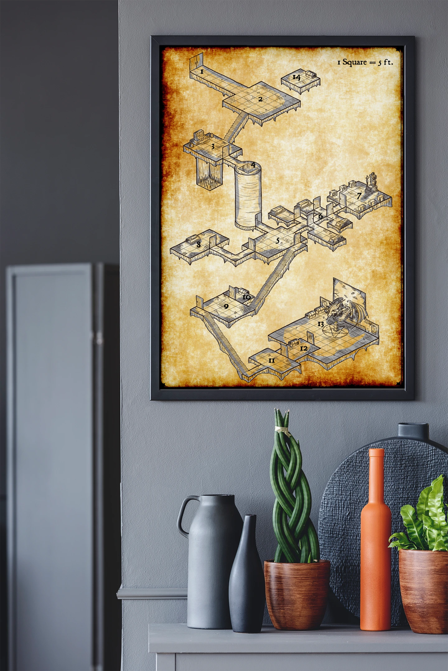 The Lost Orb Fantasy Canvas Print from Elven Tower Cartography - Image 3