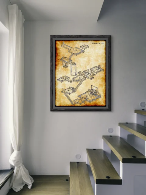 The Lost Orb Fantasy Canvas Print from Elven Tower Cartography