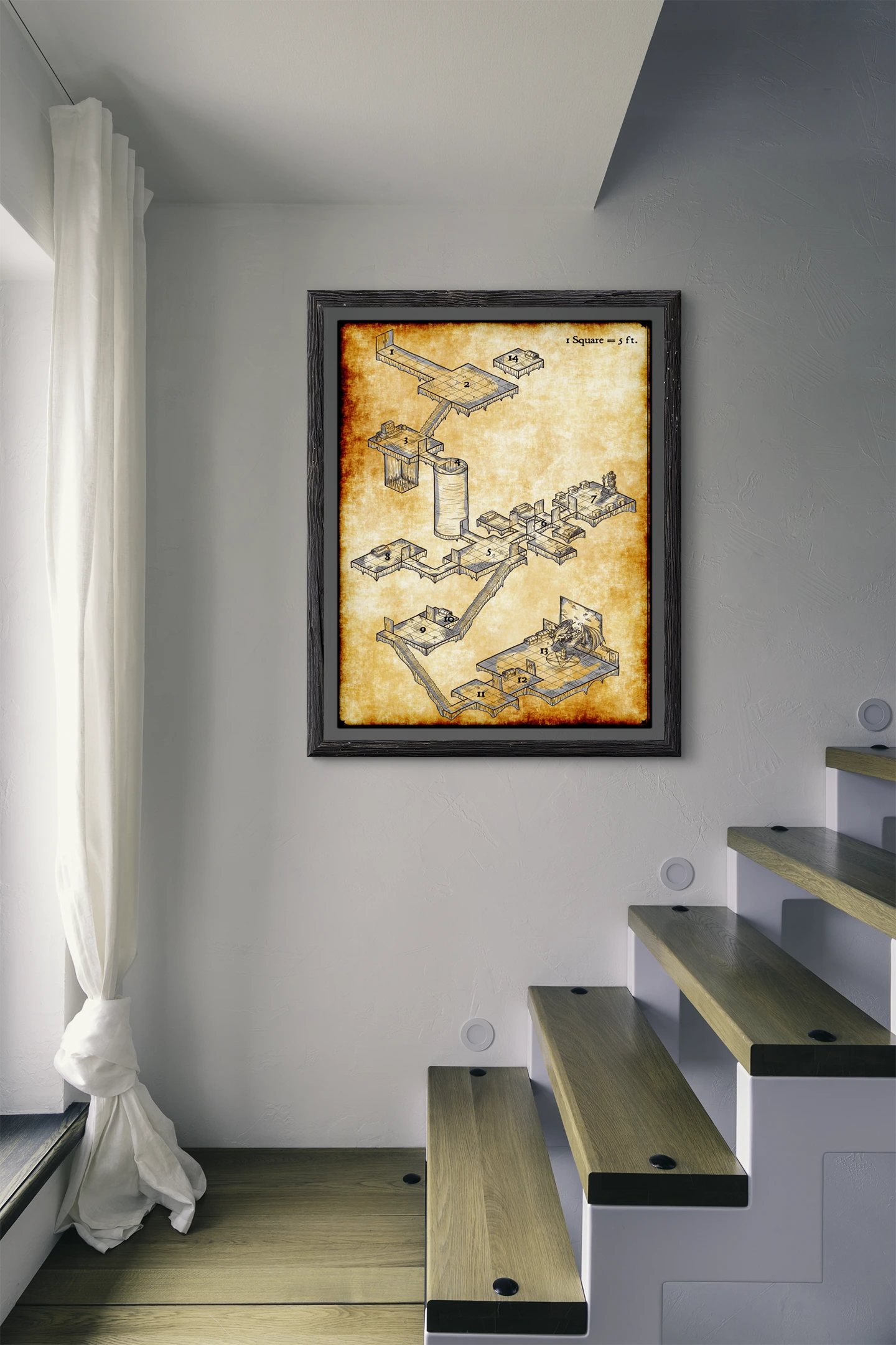 The Lost Orb Fantasy Canvas Print from Elven Tower Cartography