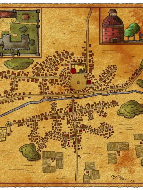 Alternative view of The Stop No Labels Fantasy Wall Art from Elven Tower Cartography