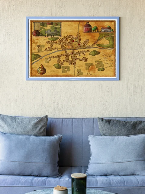 The Stop No Labels Fantasy Wall Art from Elven Tower Cartography