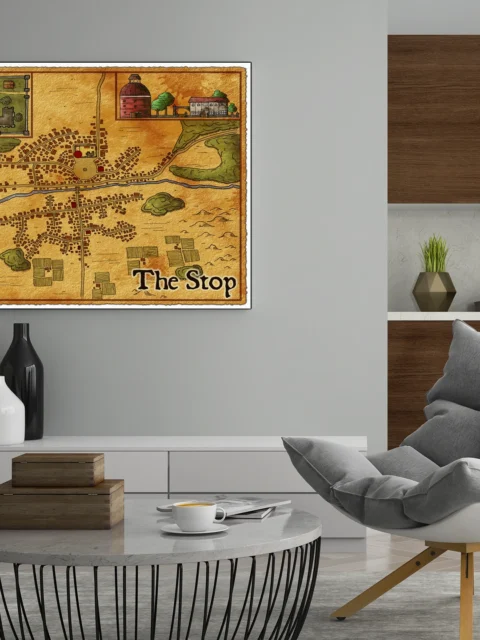 The Stop Canvas Art Print from Elven Tower Cartography