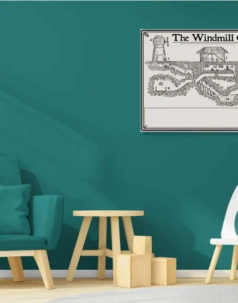 The Windmill Cult No Labels Fantasy Art Print from Elven Tower Cartography