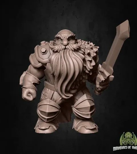 Alternative view of Thodok Murdinrum — Clan Oakentap Dwarf Miniature