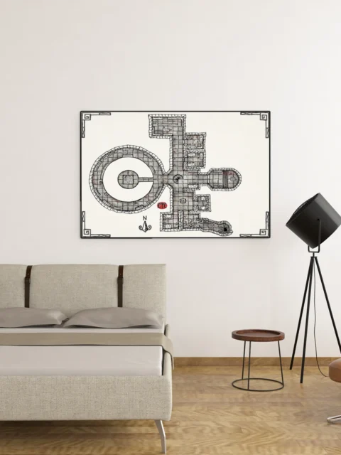 Timelesss Library No Labels Gallery Archival Print from Elven Tower Cartography