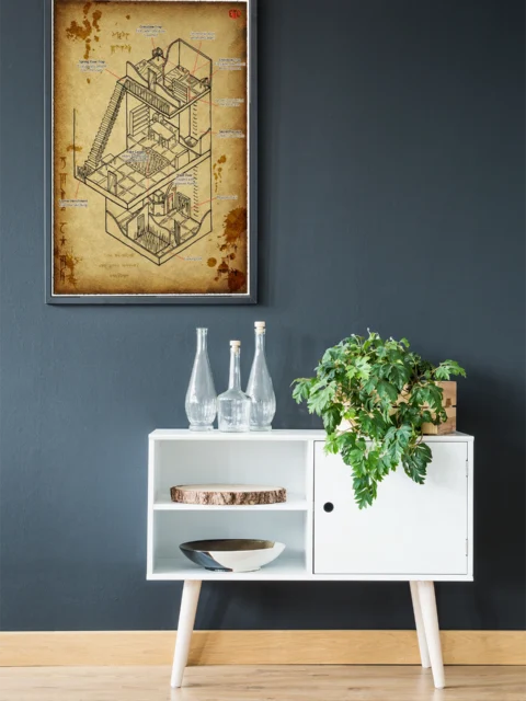 Trapped House Fantasy Canvas Print from Elven Tower Cartography