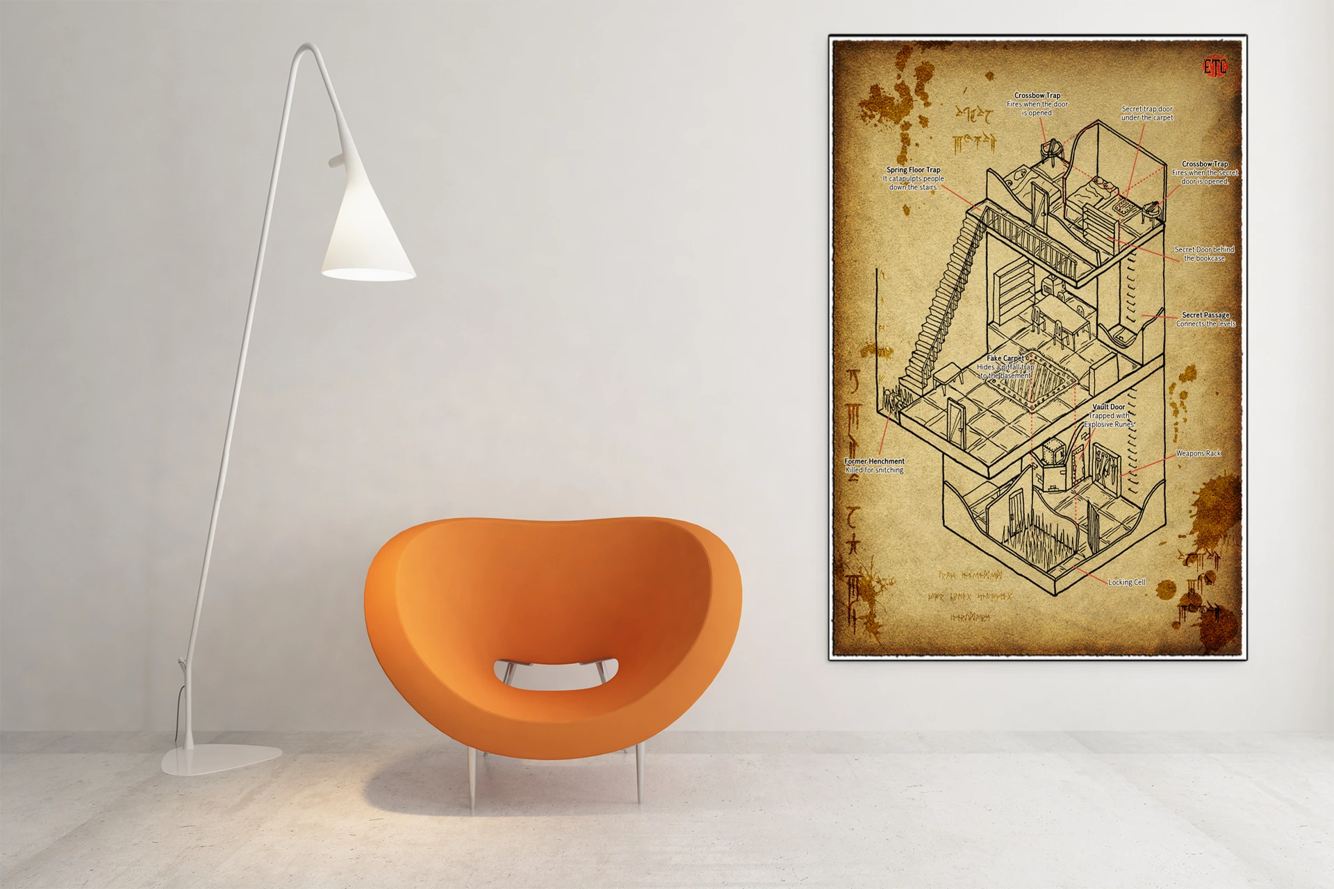 Trapped House Fantasy Canvas Print from Elven Tower Cartography - Image 5