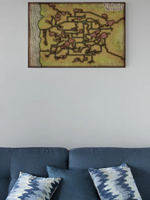 Undercity Network Fine Art Canvas from Elven Tower Cartography