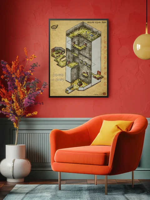 Verticality Canvas Wall Art from Elven Tower Cartography