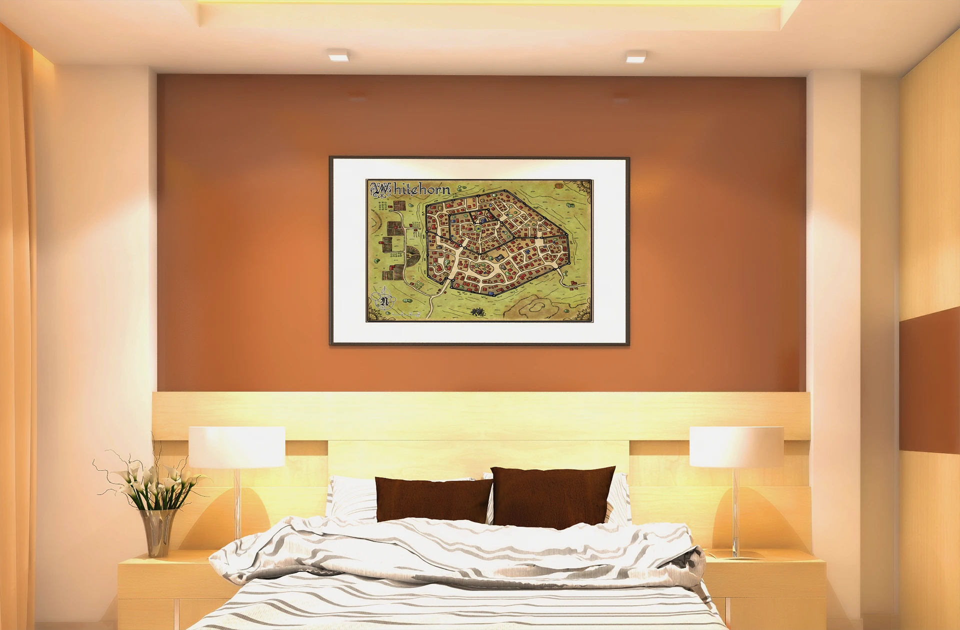 Whitehorn City Gallery Canvas Print from Elven Tower Cartography - Image 5