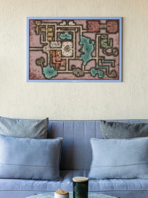 Worship Of The Atropus Fantasy Canvas Artwork from Elven Tower Cartography