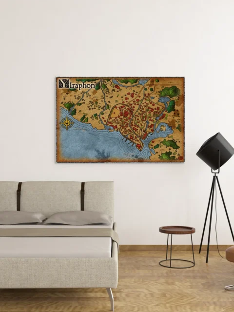 Ylraphon Fine Art Canvas from Elven Tower Cartography