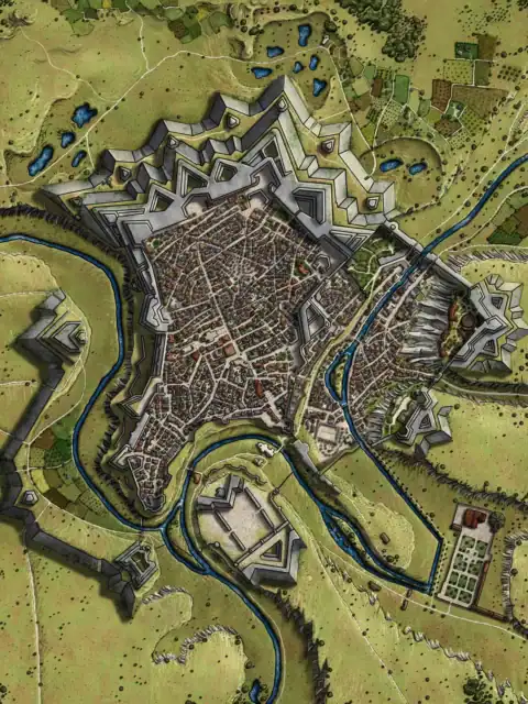 Alternative view of Luxemburg Star Fortress Ac Fantasy Art Print from Alyssa Faden