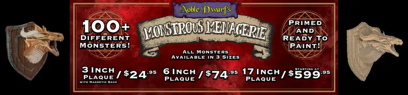 Monsterous Menagerie Price List.
