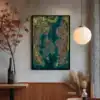 Detailed fantasy map showing a harbor city built across multiple islands.