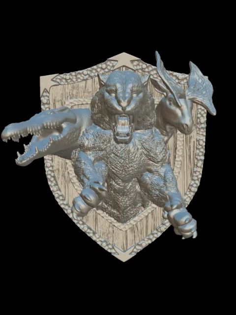 43 Swamp Chimera Trophy Bust – Monstrous Menagerie